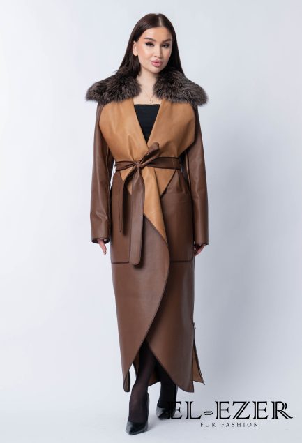 Кожаный плащ (МОД-011ПЛ)